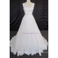 Tulle Ruched Asymmetrical Modest Bridal Gown
